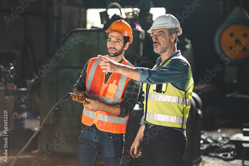 Картината върху платно professional industry occupation man and men at work concept, factory, manufactu