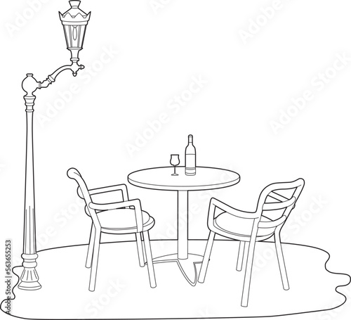 Outdoor table drawing