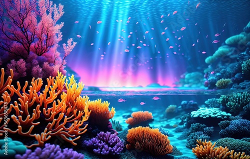 Fototapeta Naklejka Na Ścianę i Meble -  coral reef with fish