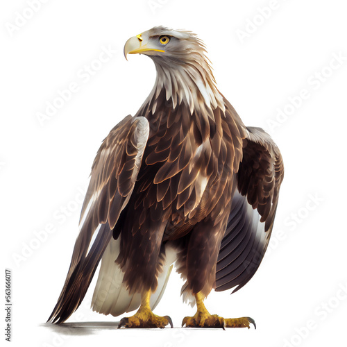 Print op canvas golden eagle isolated on white