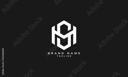 MOS, MHS, MHO, Abstract initial monogram letter alphabet logo design