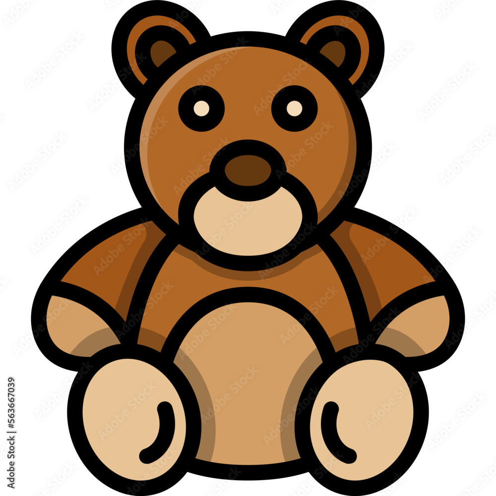 teddy bear filled outline icon teddy bear filled outline icon