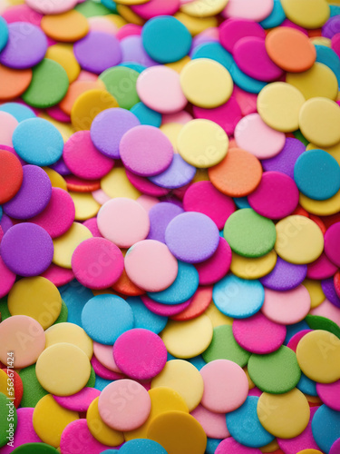 Colored confetti. Generative AI
