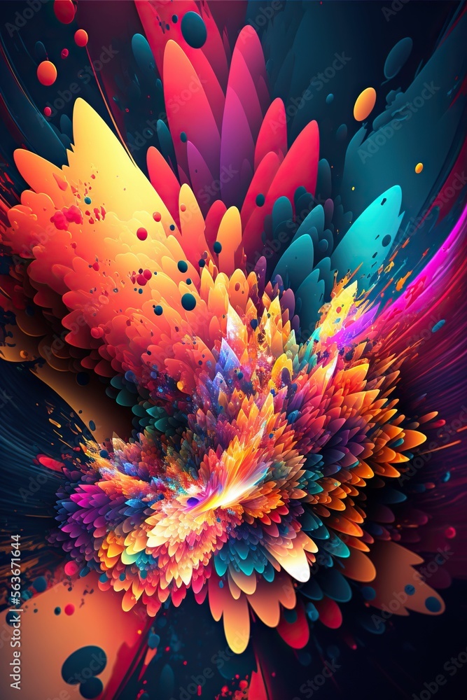 abstract colourful fractal background