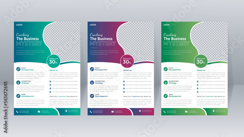 Creative Corporate & Business Flyer Brochure Template Design Abstract  A4 vector template design Brochure cover annual report poster Design leaflet pamphlet three colors modern tamplate
