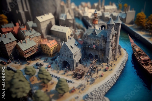  "Enchanted Medieval Miniature Castle in a Magically Tranquil Kingdom"