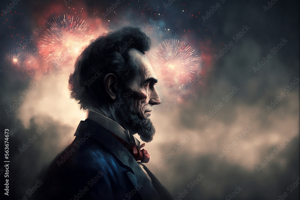 Abraham Lincoln With American Flag,Generative ai
Abraham Lincoln With American Flag,Generative ai