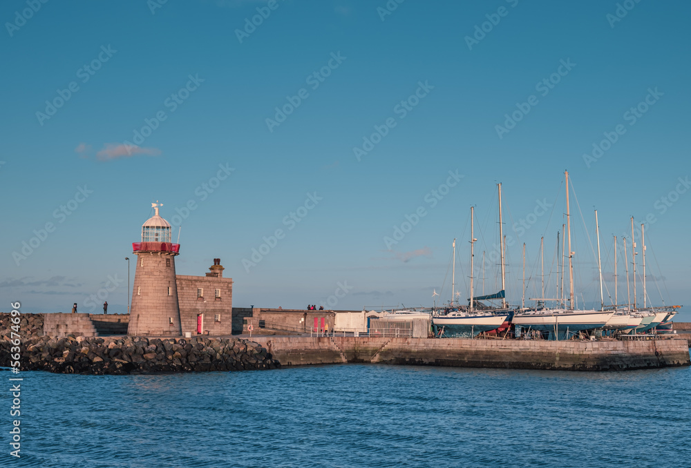 lighthouse in the port, Howth, Ireland