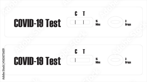 Line art of Covid-19 tests