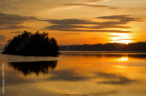 Sunset on a winter evening in Coastal Maine.