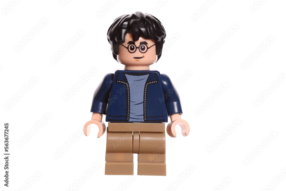 Obraz premium Russia Vyborg 01.22.2023 Lego Harry Potter figurine isolated on white background.