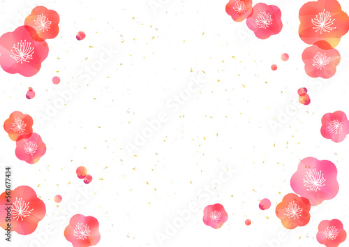 梅の花の和風背景