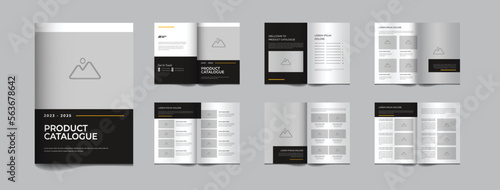 12 pages black  product catalogue template or product catalog template design