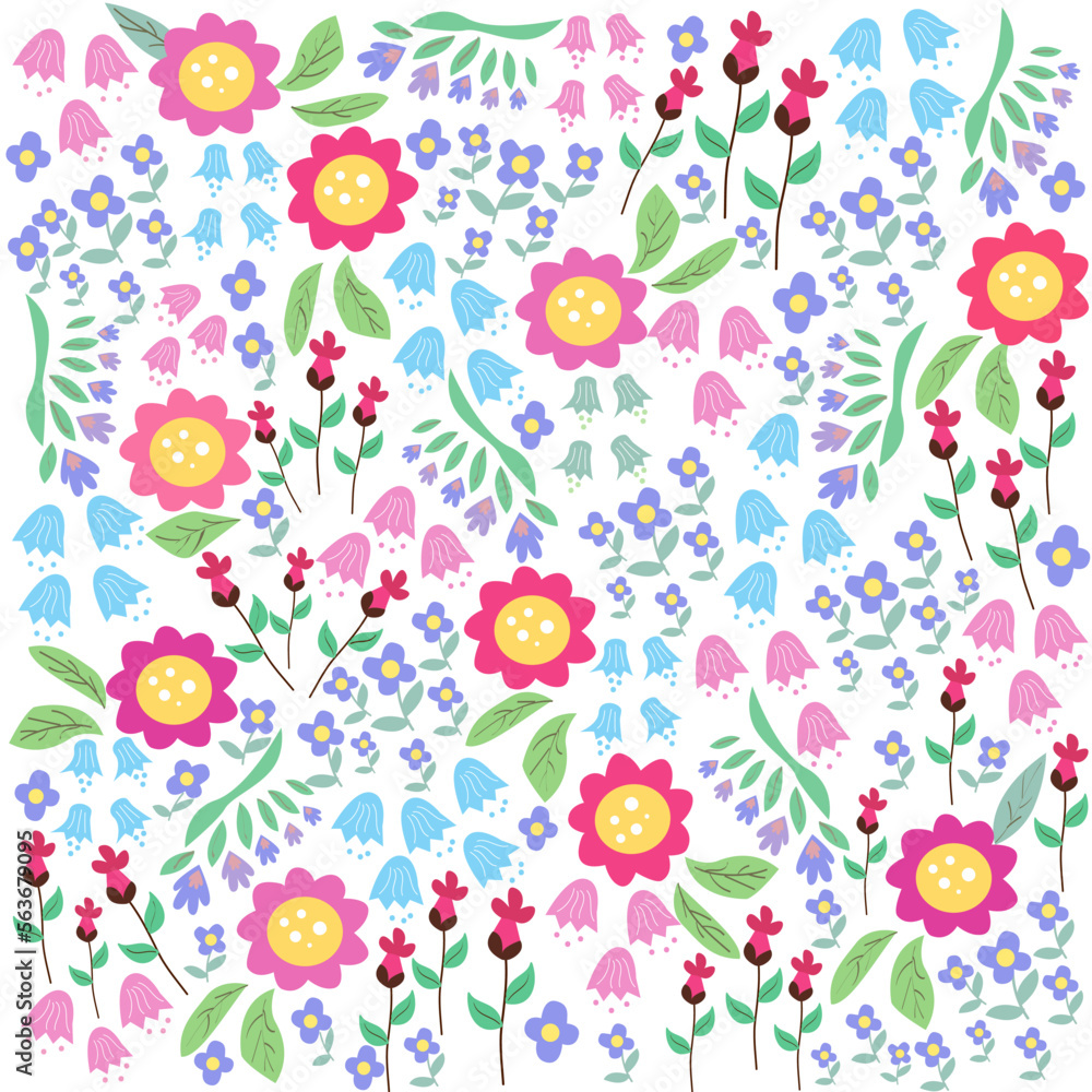 Fondo floral en tonos rosados, azules y lilas. Fondo floral en tonos rosados, azules y lilas.