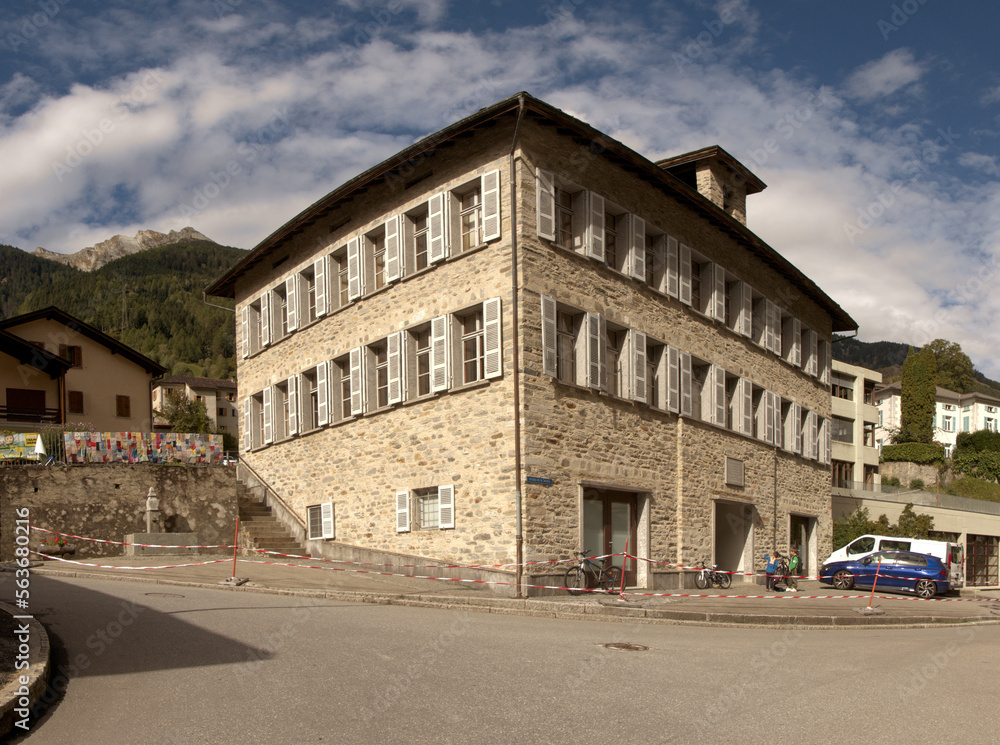 Building in Mesocco, Swiss Canton of Grisons