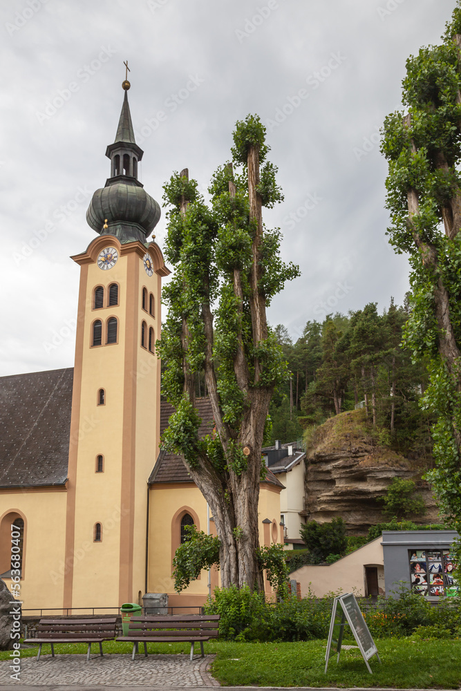 Church in Town of Imst in Tirol, Austria
