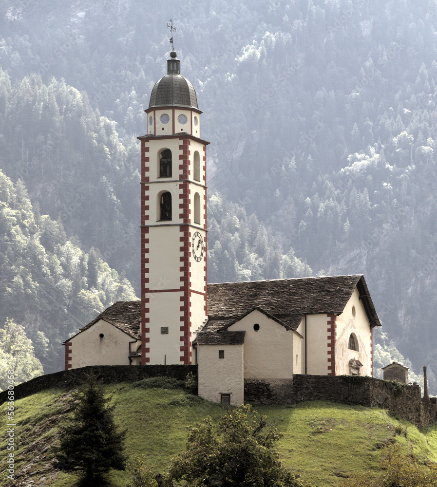 Church of San Martino in Soazza, Swiss Canton of Graubünden