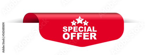 red vector illustration banner special offer