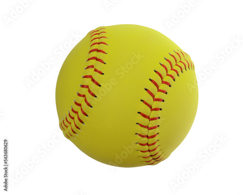 Softball on clear transparent background. PNG