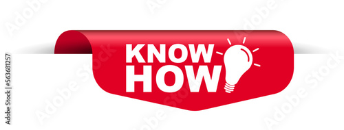 red vector illustration banner know how