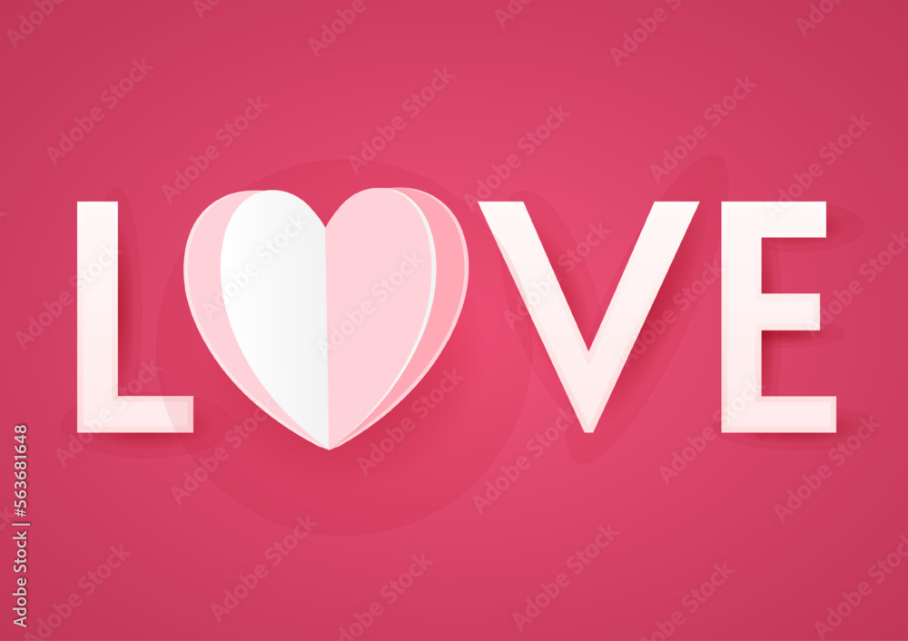 Vector inscription love on a pink background. Happy Valentines Day Card Design. 14 February. Vector inscription love on a pink background. Happy Valentines Day Card Design. 14 February.