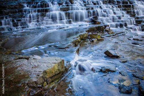 Albion Falls cascading waterfall over rocks n Hamilton Ontario Canada  photo