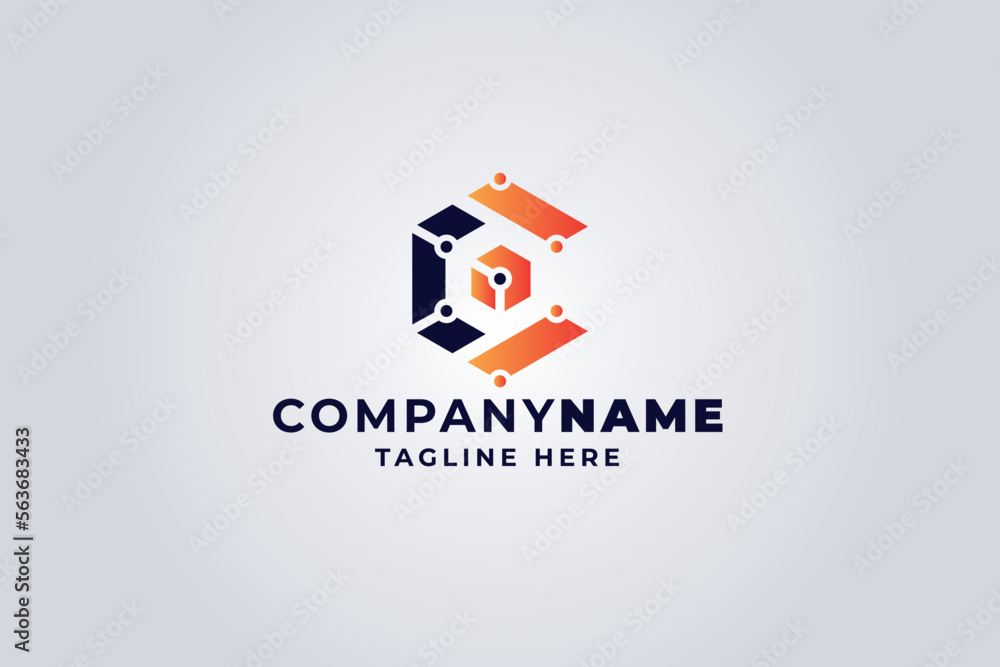 Crypto C Letter Logo Template