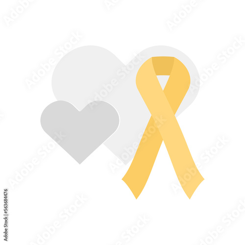 International Childhood Cancer day (ICCD), February 15, symbol of  awareness expresses support for children and adolescents with cancer. Vector illustration