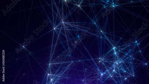 Artificial intelligence concept. Machine learning. Abstract background technology. 4k illustration. 3d rendering.