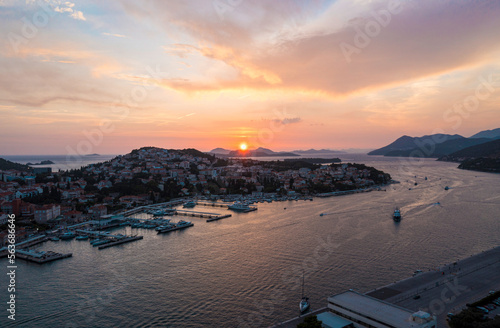 Dubrovnik Port at Sunset