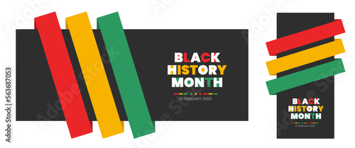 black history month landscape and portrait background. black history month 2023 banner. African American History or Black History Month. Celebrated annually in February in the USA, Canada.  