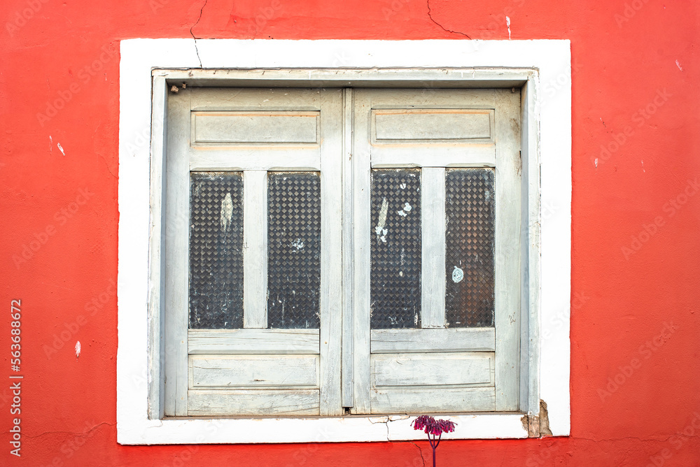Fototapeta premium window with shutters