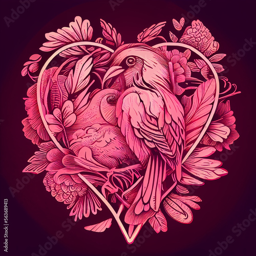 Hand Drawn Love Illustrated Concept Illustration AI Generative