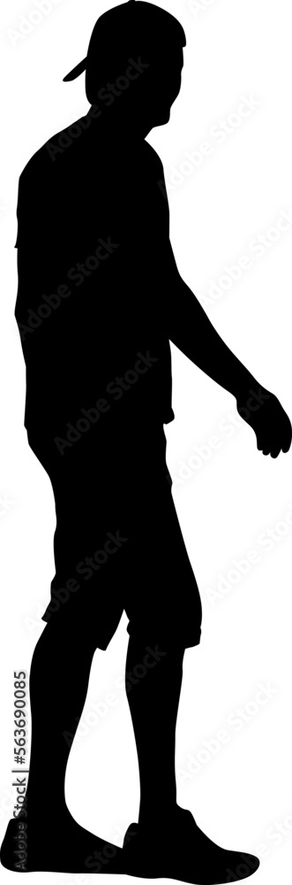 Silhouette of a walking man on a white background Silhouette of a walking man on a white background