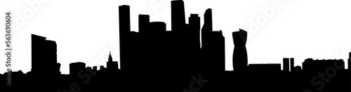 Moscow city silhouette skyline skyscrapers moscow city