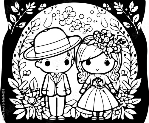children, icon, fantasy, abstract, animal, Fabelwesen, logo, kawaii, flower, marches, happy, child, kids, coloring page, cartoon, comic, fox, astronaut, wedding, fantasy, gaming, nerd, show, she, cute