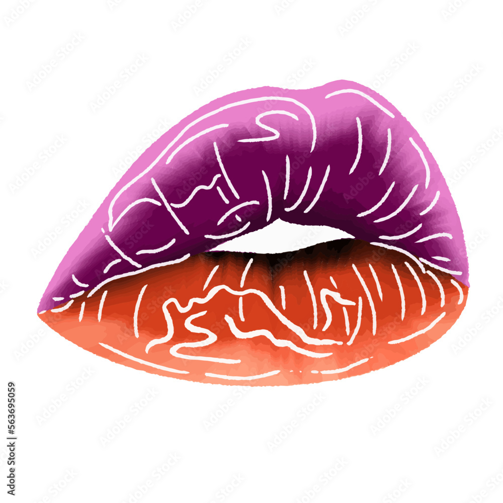 lips drawn in vector graphics lips drawn in vector graphics