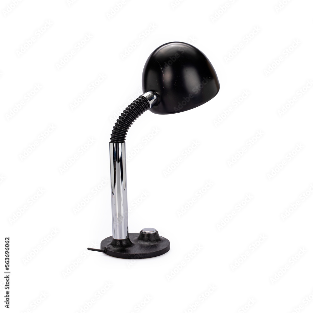 Retro Black Metal Desk Lamp on white background Retro Black Metal Desk Lamp on white background