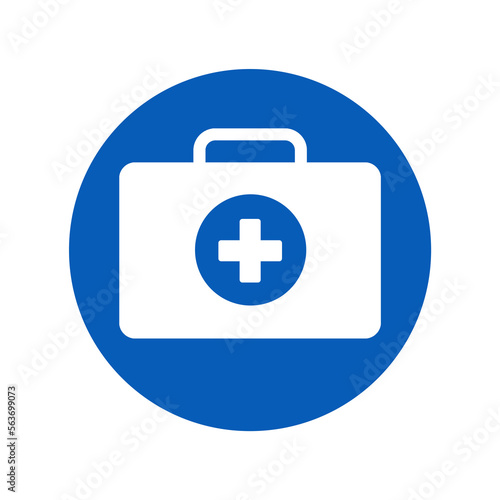 blue medical box icon