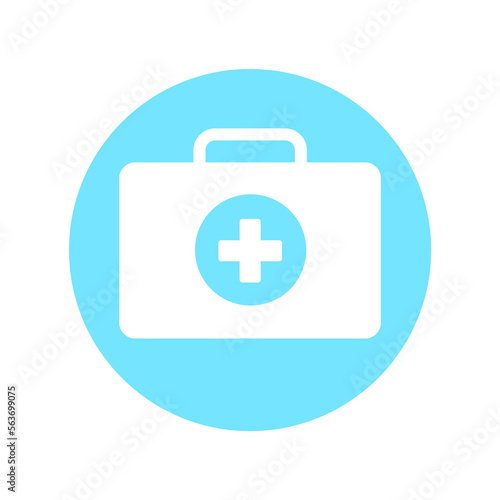 blue medical box icon
