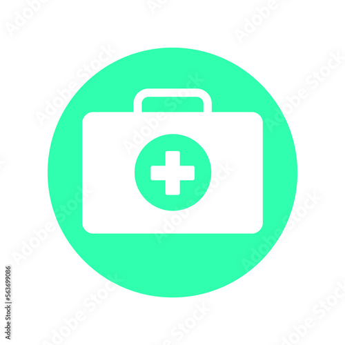 green green mint medical box icon