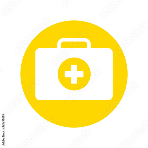 yellow medical box icon