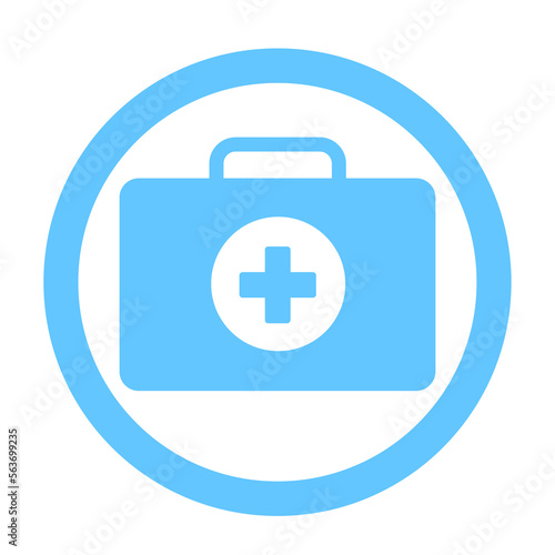 blue medical box icon