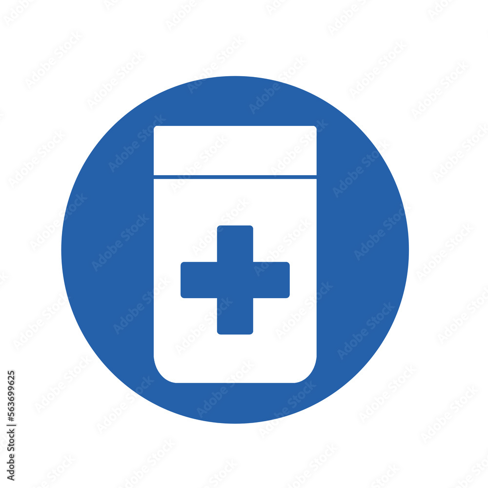 blue medical bottle icon blue medical bottle icon