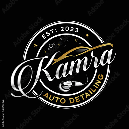 signature car wash logo design template
