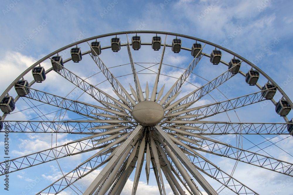 A huge ferris wheel in Gdansk A huge ferris wheel in Gdansk
