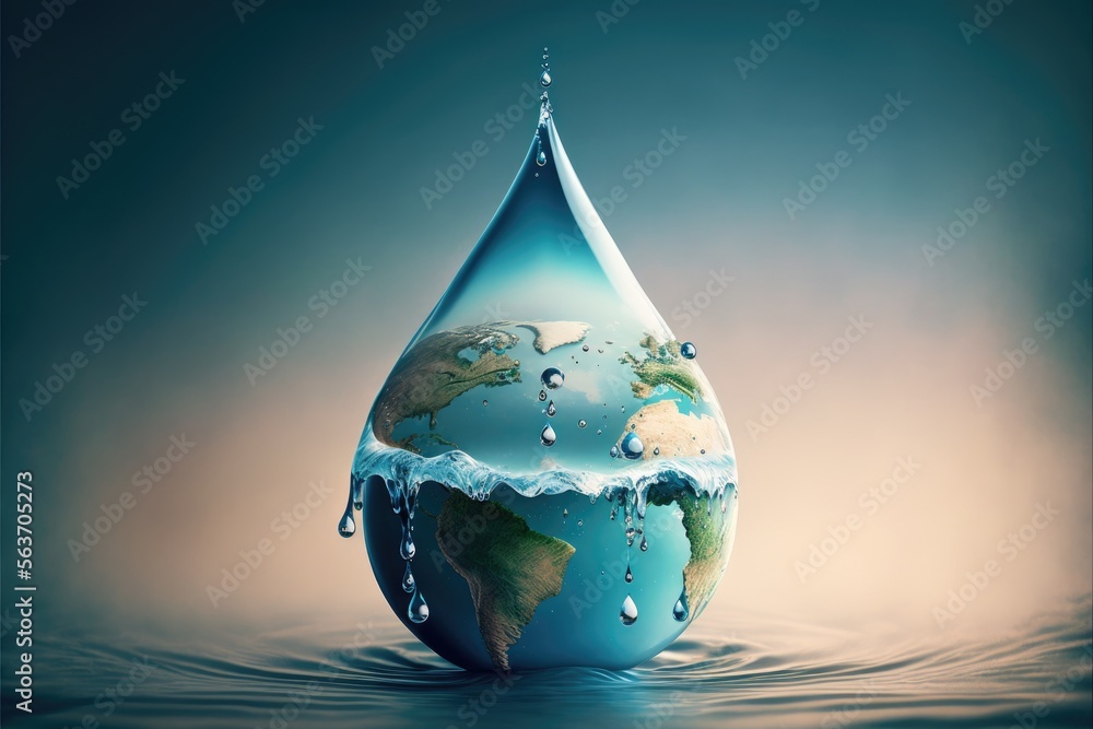 Obraz premium Concept for the World Environment Day. Drought prevention concept. Generative AI