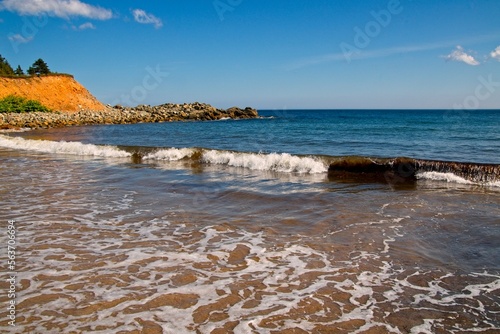 Beautiful weather at Kennington beach, Cape Breton, Nova Scotia, Canada. photo