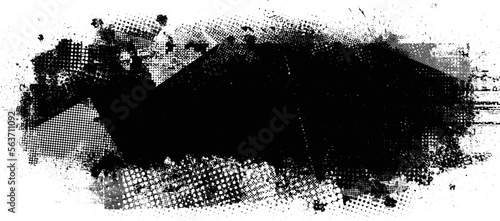 Glitch distorted geometric banner . Noise destroyed background . Trendy defect overlay texture . Glitched collage .Grunge textured . Distressed effect .Vector shapes with stripes screen print texture
