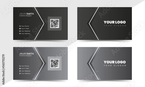 Clean professional business card template, minimalist elegant style template 